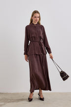 Jasmine 2-Piece Skirt Set – Brown