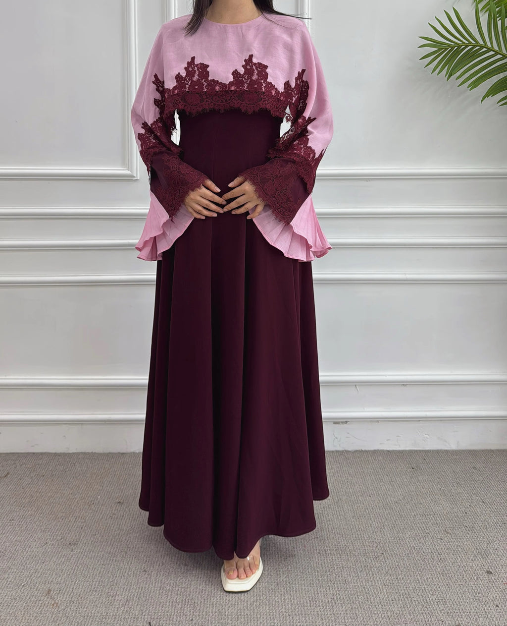 Blush Bloom Cape Dress