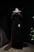 Chocolate Bow tail Evening Dress