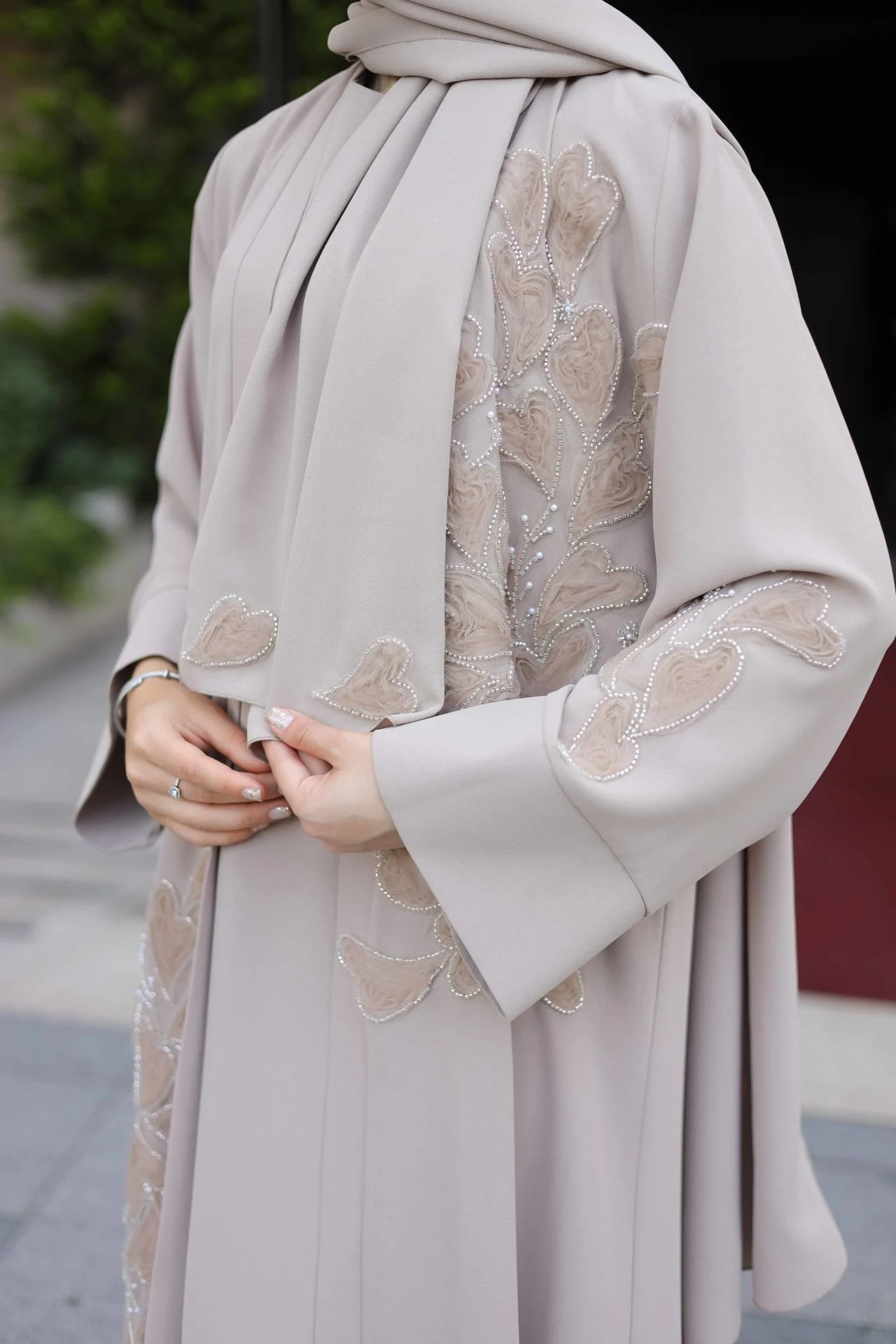 Heart Abaya 3-Piece Set