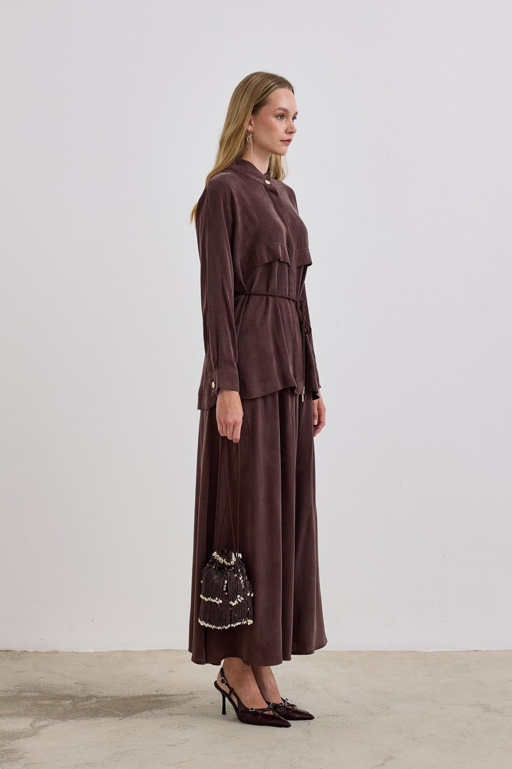 Jasmine 2-Piece Skirt Set – Brown