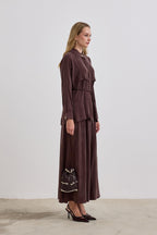 Jasmine 2-Piece Skirt Set – Brown