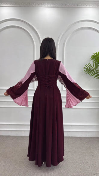 Blush Bloom Cape Dress