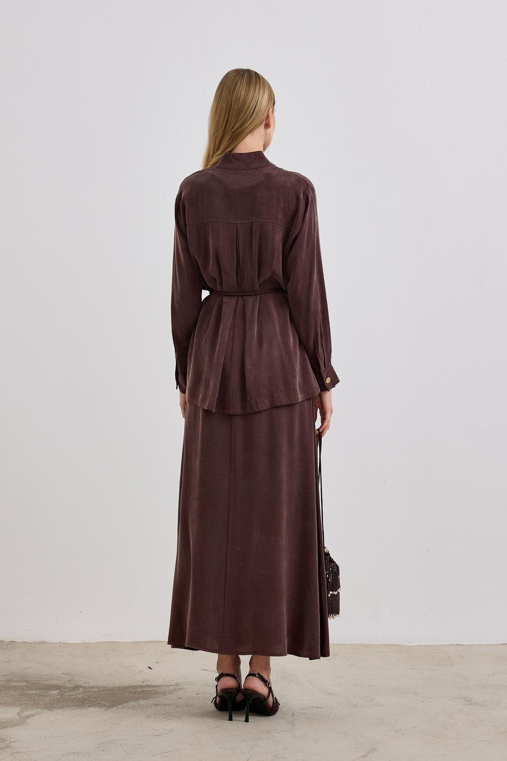 Jasmine 2-Piece Skirt Set – Brown