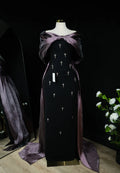 Bow tail Evening Dress – Purple