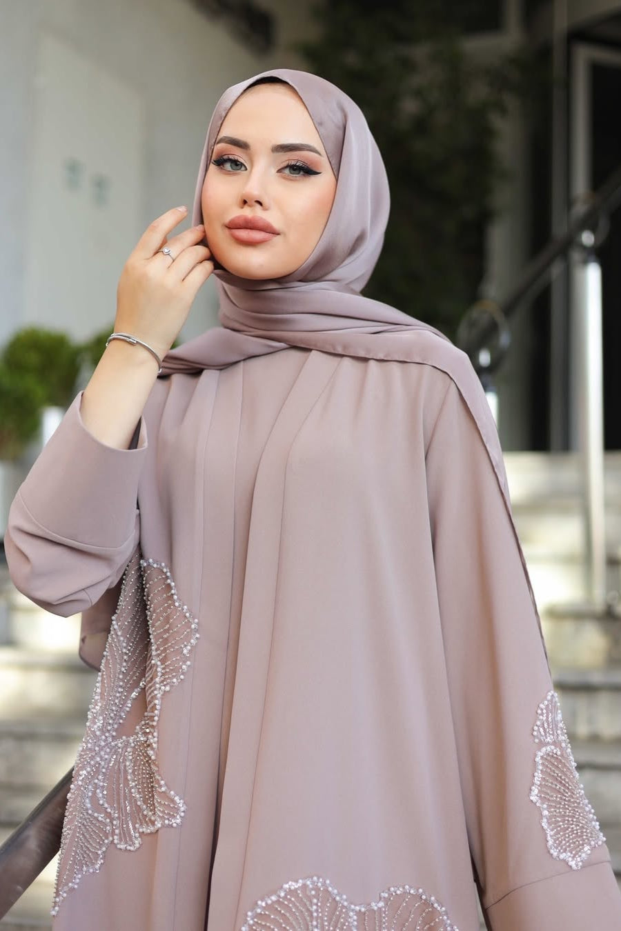 Rose Abaya 3-Piece Set